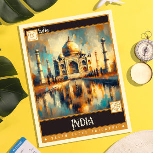 India Oude Schilderkunst Briefkaart