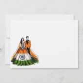 India paar bruiloft uitnodiging (Achterkant)