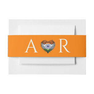 India paar bruiloft uitnodigingen wikkel