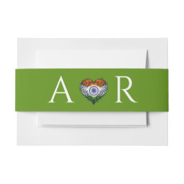 India paar bruiloft uitnodigingen wikkel