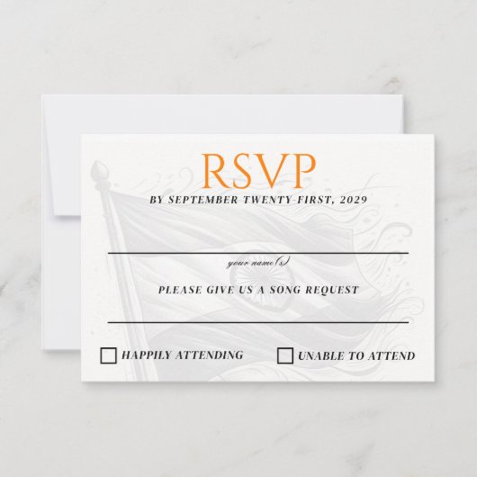 India paar RSVP kaartje (Voorkant)