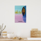 India Painting Travel Poster Indian Art Print (Keuken)