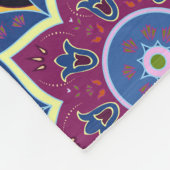 India Paisley Naadloos Bloemen Ornament Fleece Deken (Hoek)