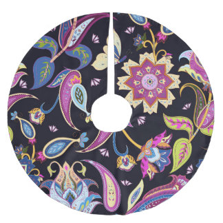 India Paisley Naadloos Bloemen Ornament Kerstboom Rok