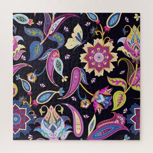 India Paisley Naadloos Bloemen Ornament Legpuzzel (Verticaal)