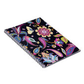 India Paisley Naadloos Bloemen Ornament Notitieboek (Rechterzijde)
