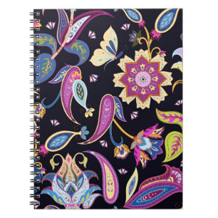 India Paisley Naadloos Bloemen Ornament Notitieboek