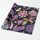 India paisleypatroon cadeaupapier (Uitgerold)