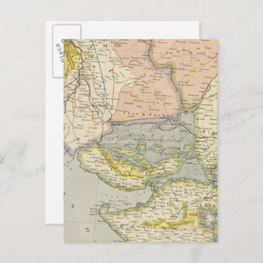 India, Pakistan Briefkaart (Voorkant / Achterkant)