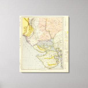 India, Pakistan Canvas Afdruk