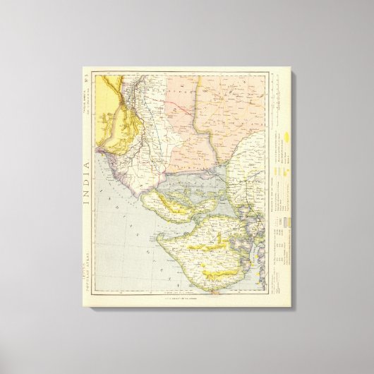 India, Pakistan Canvas Afdruk (Voorkant)