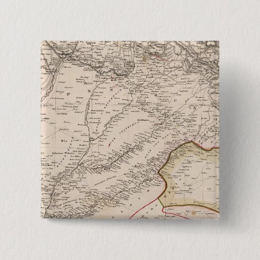 India, Pakistan Vierkante Button 5,1 Cm (Voorkant)