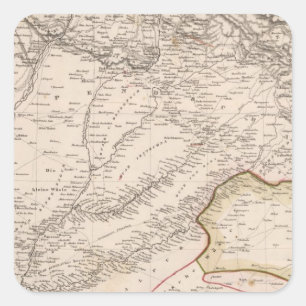 India, Pakistan Vierkante Sticker