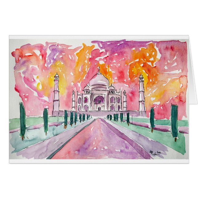 India paleis in zonsondergang (Voorkant Horizontaal)