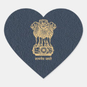 India Paspoort Hart Sticker (Voorkant)