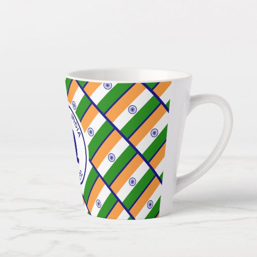 INDIA Patriotic  Indische vlag Latte Mok (Rechts)