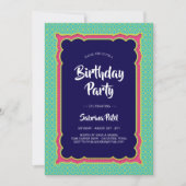 India Patronen Birthday Party 2 Kaart (Voorkant)