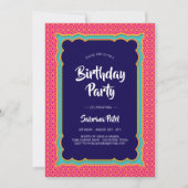 India Patronen Verjaardagsfeest 1 Kaart (Voorkant)