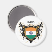 India [personaliseren] magneet (Voorkant / Achterkant)