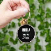 India Persoonlijke naam Birthday Gift Sleutelhanger (Hand)