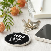 India Persoonlijke naam Birthday Gift Sleutelhanger (Zijkant)