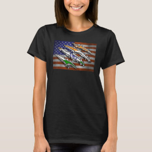 India Plechtige Vlag Dag Hindi America Scratch Ash T-shirt