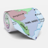 india_Politieke kaart Stropdas (Opgerold)