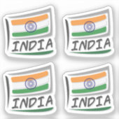 India Pride X-vlag Sticker (Voorkant)
