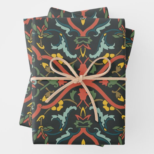 India print patroon inpakpapier vel (In situ)