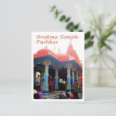 India - Pushkar - Brahma - tempel - Briefkaart (Staand voorkant)