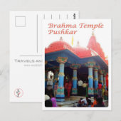 India - Pushkar - Brahma - tempel - Briefkaart (Voorkant / Achterkant)
