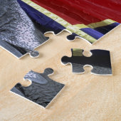 India, Rajasthan, Jaipur. Amber Fort. Legpuzzel (Zijkant)