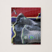 India, Rajasthan, Jaipur. Amber Fort. Legpuzzel (Verticaal)