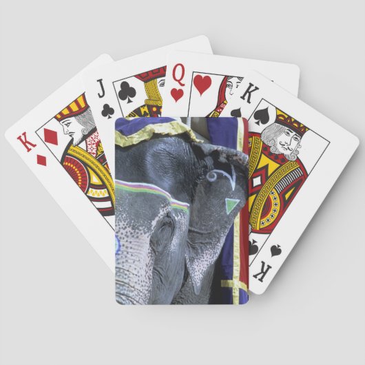 India, Rajasthan, Jaipur. Amber Fort. Pokerkaarten (Achterkant)