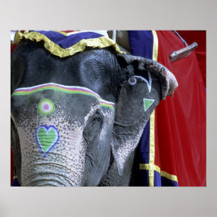 India, Rajasthan, Jaipur. Amber Fort. Poster