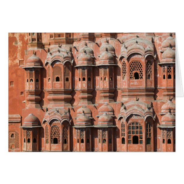 INDIA, Rajasthan, Jaipur: Hawa Mahal (Paleis van (Voorkant Horizontaal)