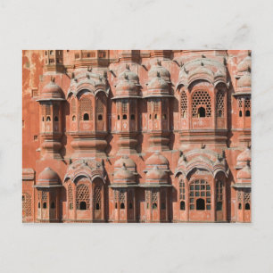 INDIA, Rajasthan, Jaipur: Hawa Mahal (Paleis van Briefkaart