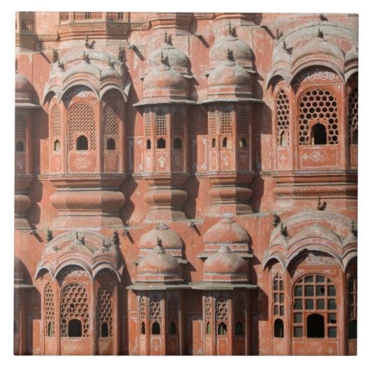 INDIA, Rajasthan, Jaipur: Hawa Mahal (Paleis van Tegeltje (Voorkant)