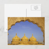 India, Rajasthan, Jaisalmer. Sandsteenkoepels Briefkaart (Voorkant / Achterkant)
