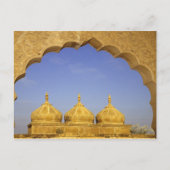 India, Rajasthan, Jaisalmer. Sandsteenkoepels Briefkaart (Voorkant)