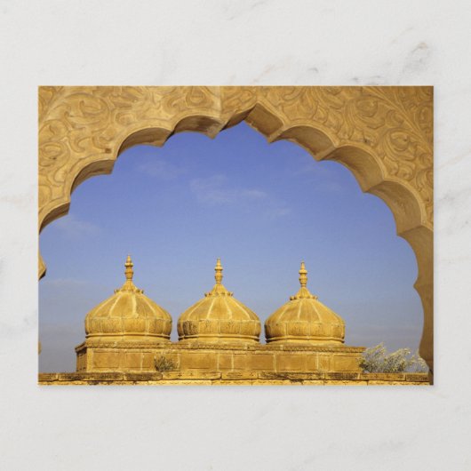 India, Rajasthan, Jaisalmer. Sandsteenkoepels Briefkaart (Voorkant)