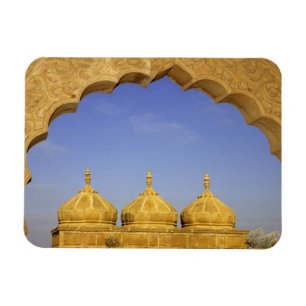 India, Rajasthan, Jaisalmer. Zandstenen koepels Magneet