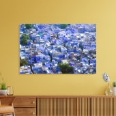 INDIA, Rajasthan, Jodhpur: Blue City of Jodhpur Canvas Afdruk (Insitu (Woonkamer))
