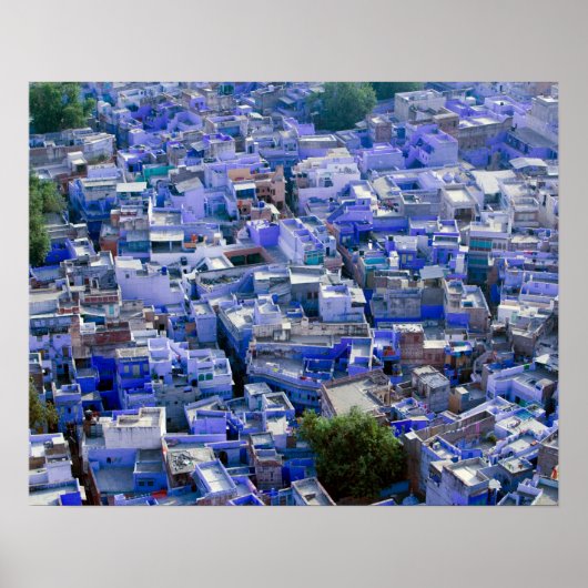 INDIA, Rajasthan, Jodhpur: Blue City of Jodhpur Poster (Voorkant)