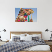 INDIA, Rajasthan, Pushkar: PUSHKAR KAMEELMARKT, Canvas Afdruk (Insitu (Slaapkamer))