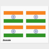 India Rechthoekige Sticker (Vel)
