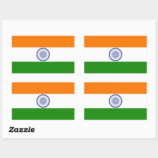 India Rechthoekige Sticker (Vel)