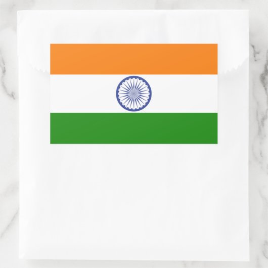 India Rechthoekige Sticker (Tas)