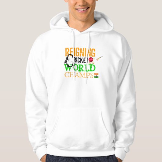 India-Reigning ICC Cricket World Champs Hoodie (Voorkant)