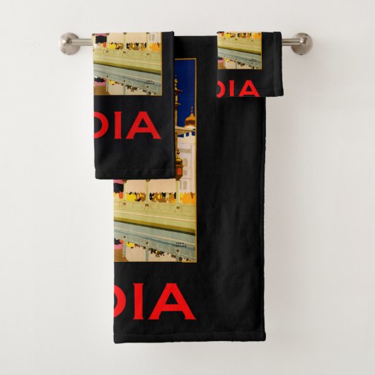 India reisposter indiase  kunst bad handdoek (Insitu)